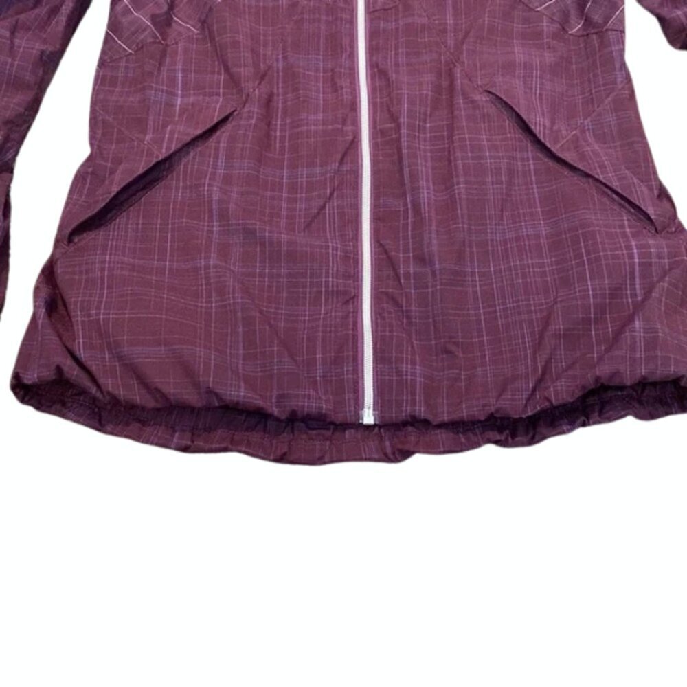 Lululemon Run Hustle Plum Purple Plaid Sz 2 Lightweight Water Resistant Jacket - Picture 9 of 11